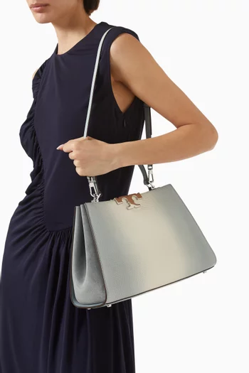 Eleanor Satchel Bag in Lizard-embossed Leather