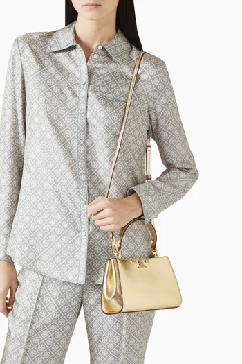 Eleanor Mini Satchel in Metallic Leather