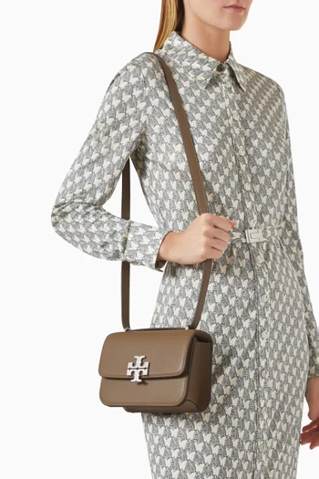 Small Eleanor Convertible Shoulder Bag in Pebbled-leather