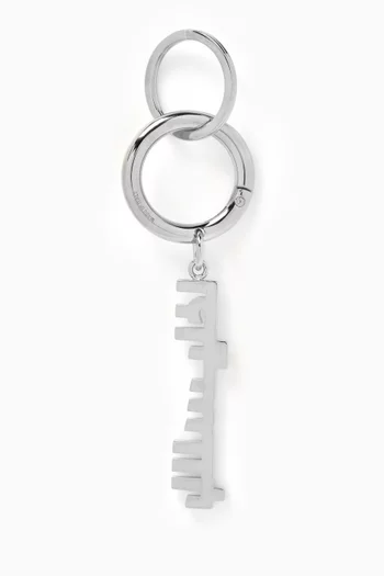 Typo Arabic Logo Keychain in Brass