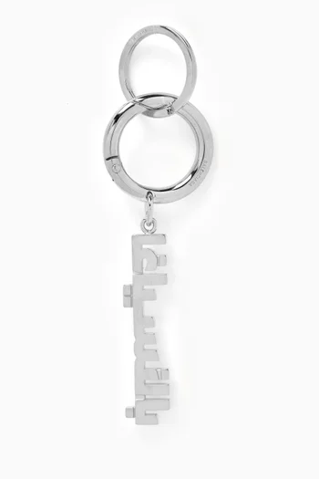 Typo Arabic Logo Keychain in Brass