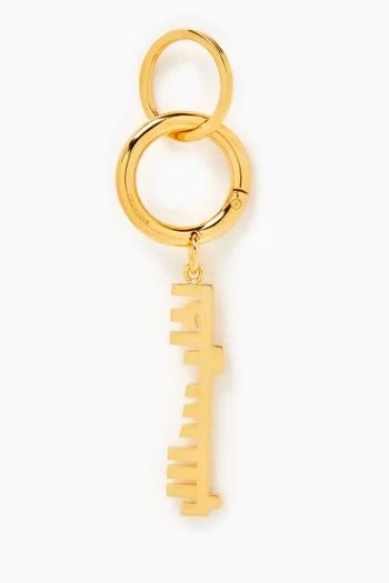 Typo Arabic Logo Keychain in Brass