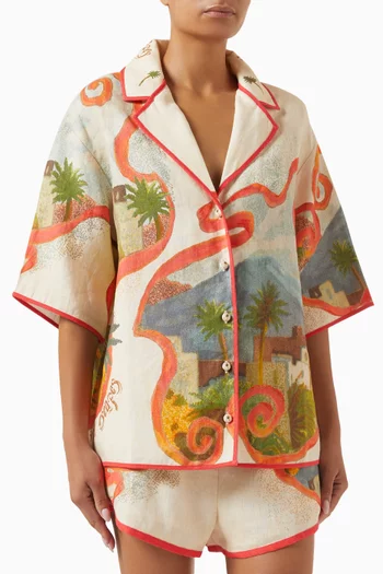 Great Escape Oversized Shirt in Linen