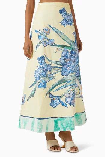 Homecoming Maxi Skirt in Cotton-poplin