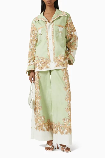 Torrent 70s Collar Blouse in Cotton-twill