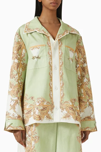 Torrent 70s Collar Blouse in Cotton-twill