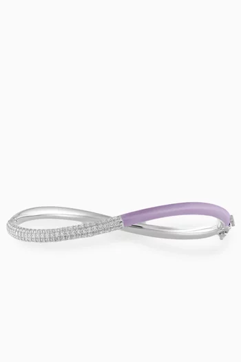 Femininity Infinity Bangle in 18kt White Gold