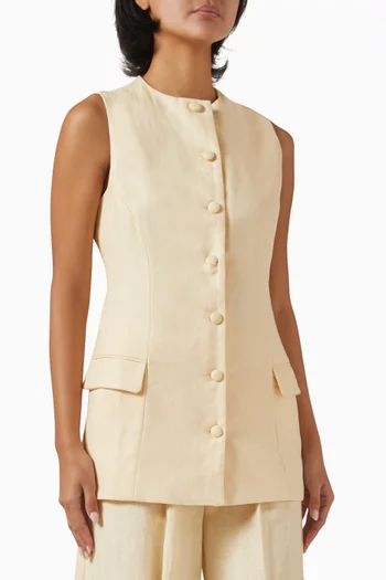 Jane Vest in Linen