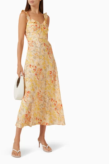 Yvonne Midi Dress in Rayon