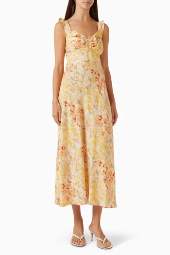 Yvonne Midi Dress in Rayon