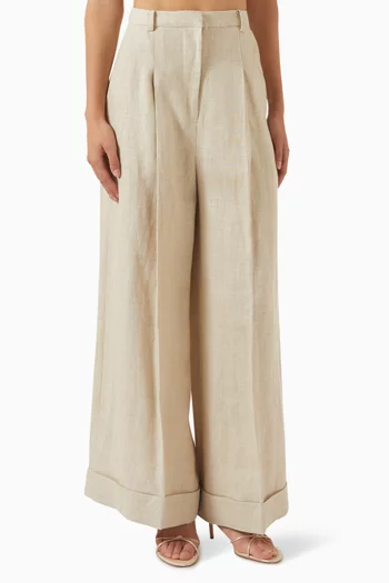 Clove Wide-leg Pants in Linen