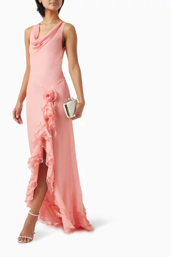 Viaje Maxi Dress in Silk Chiffon