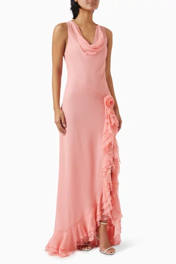 Viaje Maxi Dress in Silk Chiffon