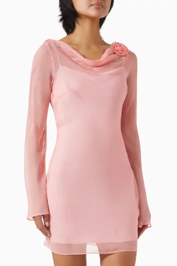 Gracia Mini Dress in Silk Chiffon