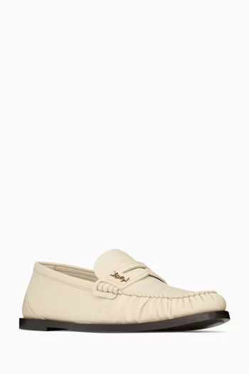 Laurent Penny Loafers in Smooth Leather
