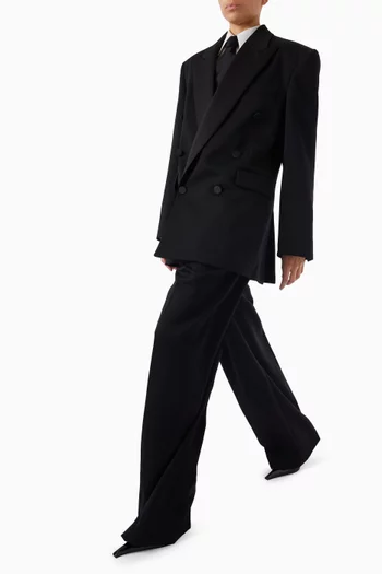 Tuxedo Jacket in Grain de Poudre