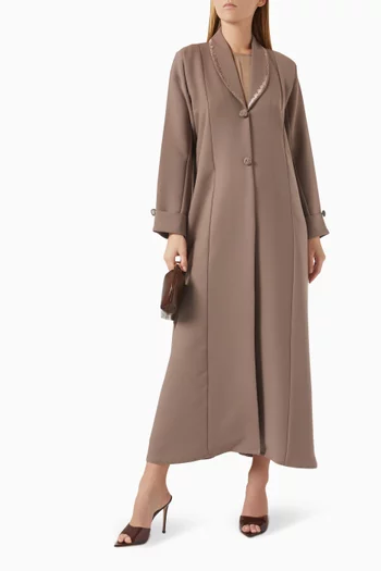 Coat-style Abaya in Crepe