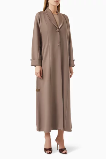 Coat-style Abaya in Crepe
