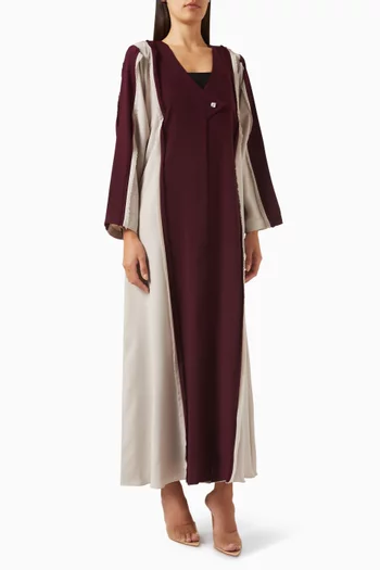 Overlap Two-tone Abaya