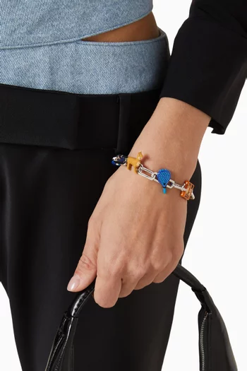 Constance Charm Bracelet in Enamel & Sterling Silver