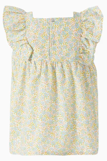 Claudia Hand-smocked Top in Cotton