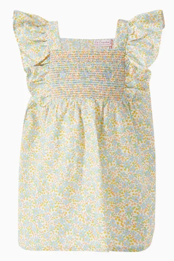 Claudia Hand-smocked Top in Cotton