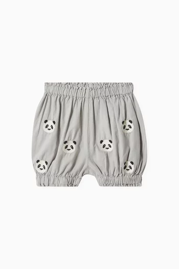 Carson Panda-embroidered Bloomers in Organic Cotton