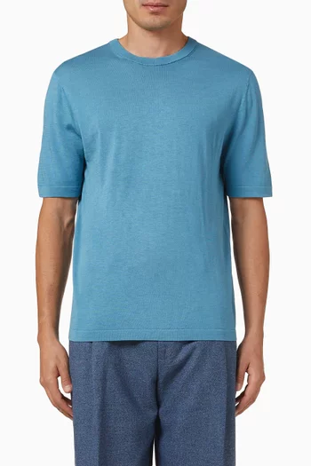 T-shirt in Silk-cotton