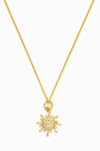 Sunburst Pendant Necklace in 18kt Gold-plated Sterling Silver
