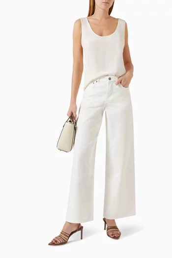 Wide-leg Jeans in Organic Cotton-denim