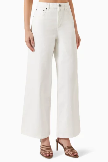 Wide-leg Jeans in Organic Cotton-denim