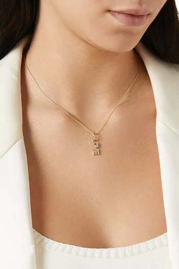 Love Pendant Necklace in 18kt Gold-plated Sterling Silver