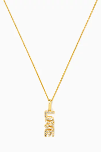 Love Pendant Necklace in 18kt Gold-plated Sterling Silver
