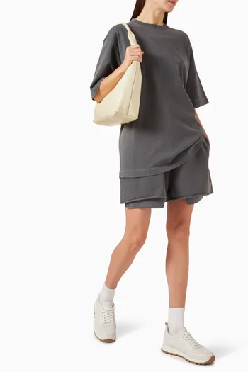 Garment-dyed Shorts in French Terry