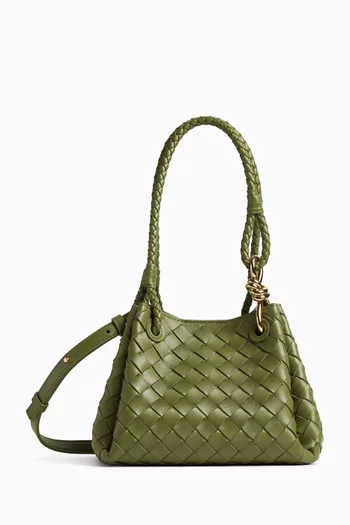 Small Parachute Bag in Intrecciato Leather