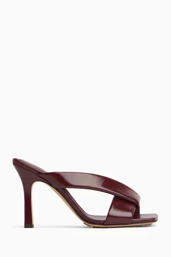 Riva 90 Mule Sandals in Shiny Calfskin