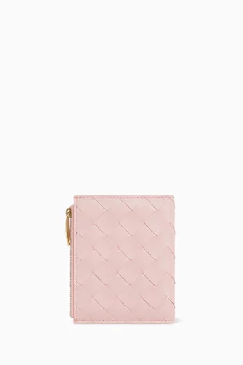 Small Bifold Wallet in Intrecciato Leather