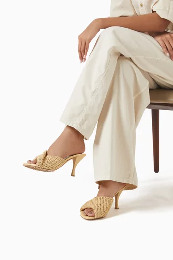 Blink 80 Mule Sandals in Raffia