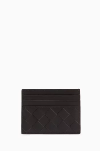 Credit Card Case in Intrecciato Leather