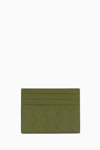 Credit Card Case in Intrecciato Leather