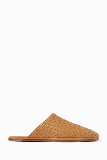 حذاء سهل الارتداء سنداي جلد مجدول