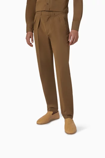 حذاء سهل الارتداء سنداي جلد مجدول