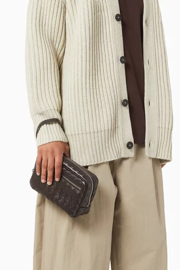 Small Pouch in Intrecciato Leather