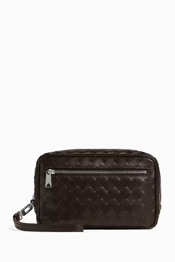 Small Pouch in Intrecciato Leather