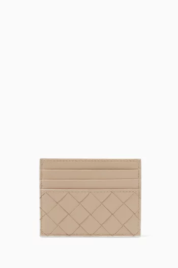 Credit Card Case in Intrecciato Leather