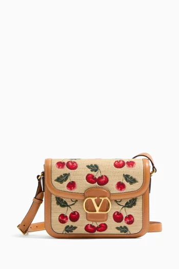 9to5 Shoulder Bag in Jacquard Raffia