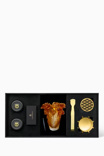 Amber Flower Burner Gift Set