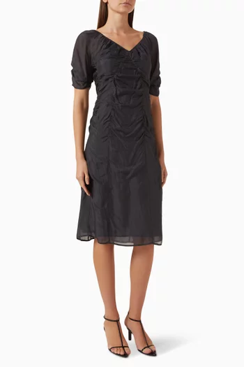 Parachute Midi Dress in Silk-chiffon