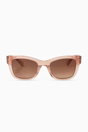 Aimee Cat-eye Sunglasses in Glitter Acetate
