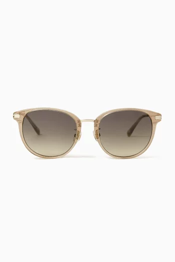 Fawn Round Sunglasses in Glitter Acetate